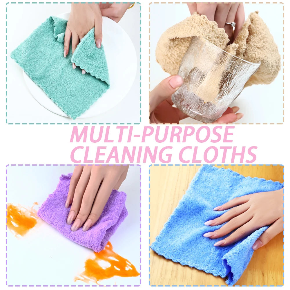 20pcs Soft Absorbent Solid Color Washcloths