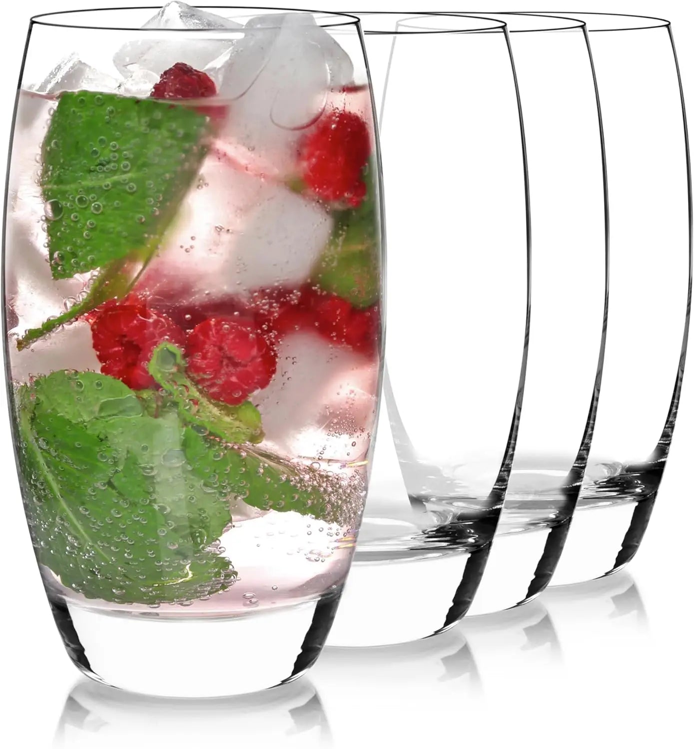 Set of 4 Lead-Free Crystal Tall Tumblers