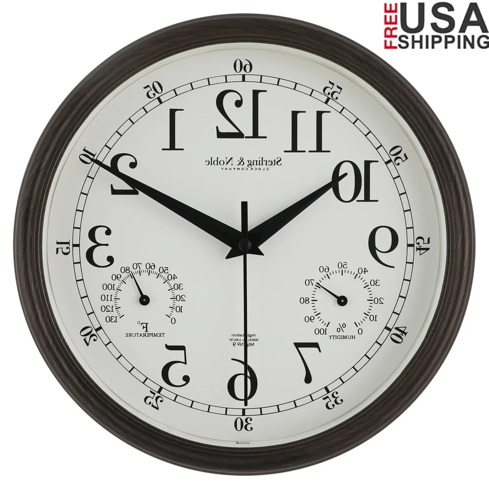 Antique Bronze Indoor/ Outdoor Wall Clock