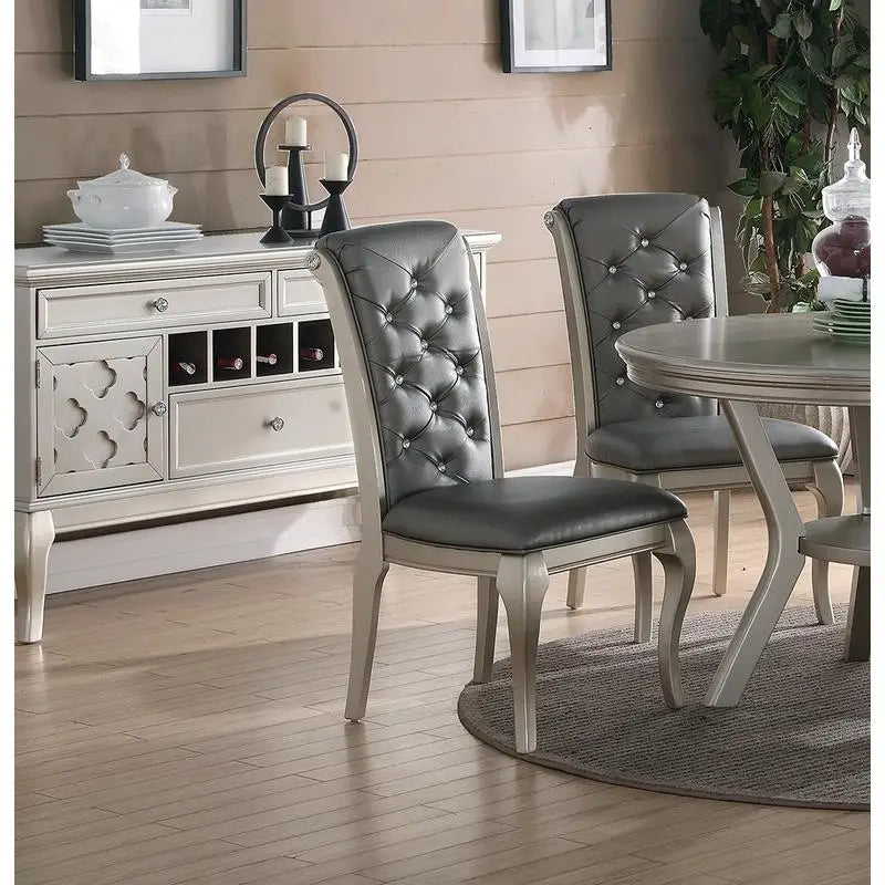7pc Rect. Glass Dining Table Set