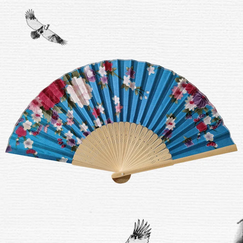 Vintage Style Silk Chinese Folding Fan
