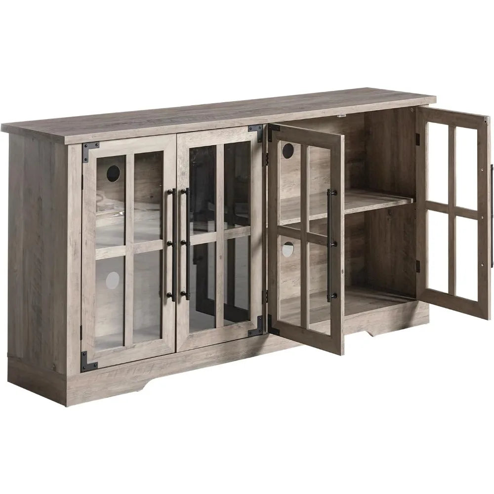 farmhouse 63" buffet sideboard cabinet