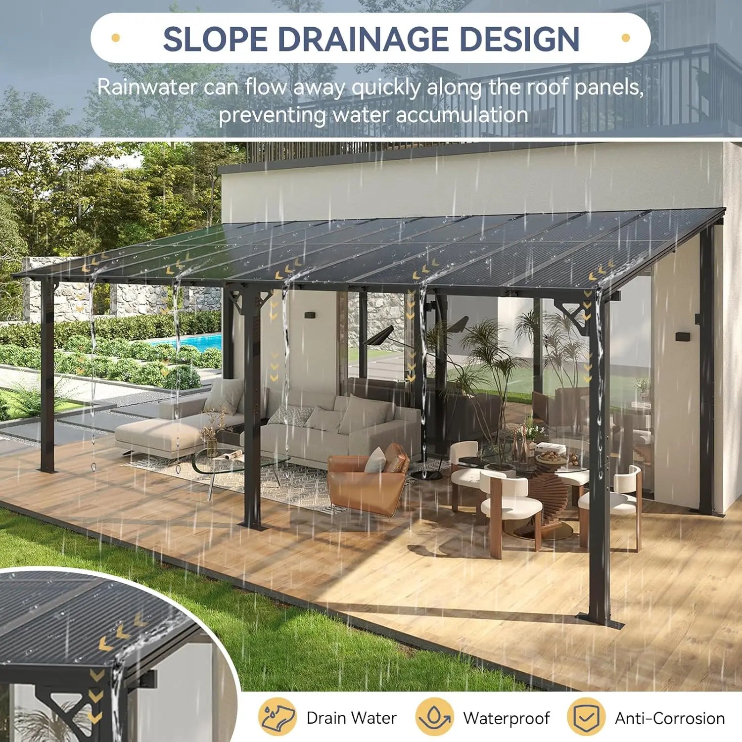 Large Wall Mounted Heavy Duty Awnings