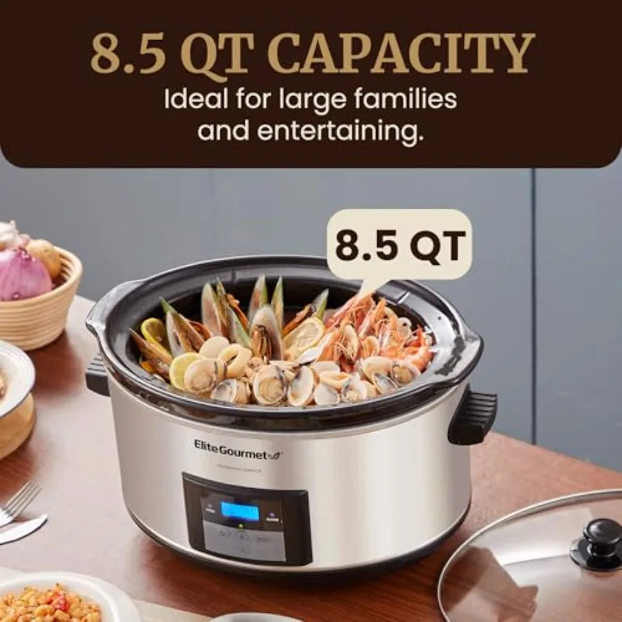 8.5Qt Digital Programmable XL Jumbo Slow Cooker