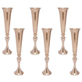 6 PCS - Gold Trumpet Vases