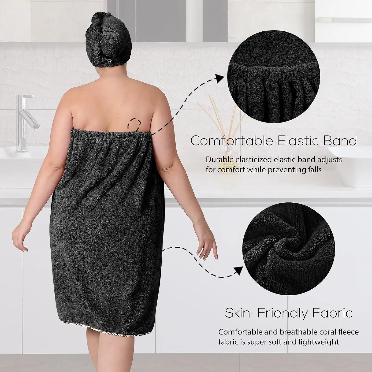 Plus Size Towel Wrap