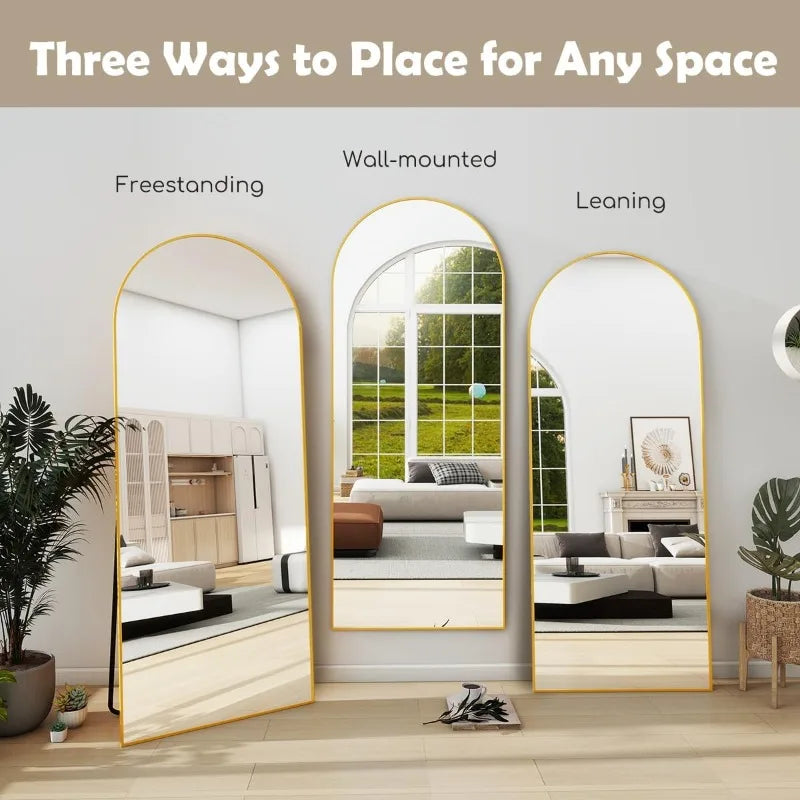 Arched Full Length Mirror, 70"x26"