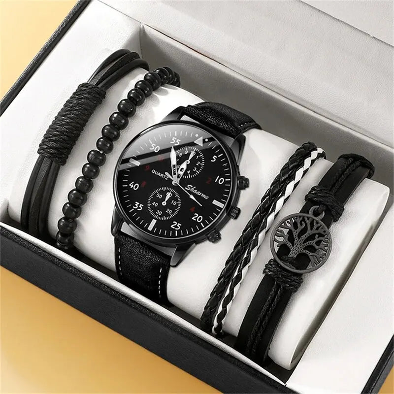 New Men  Luxury Bracelet Set Wrist Watches