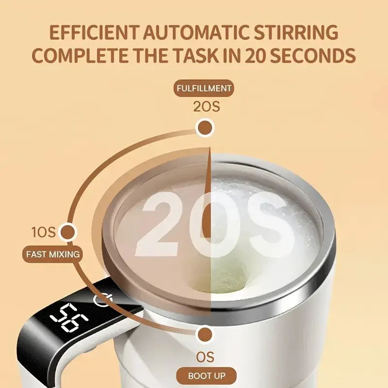Smart mixing coffee cup LED display