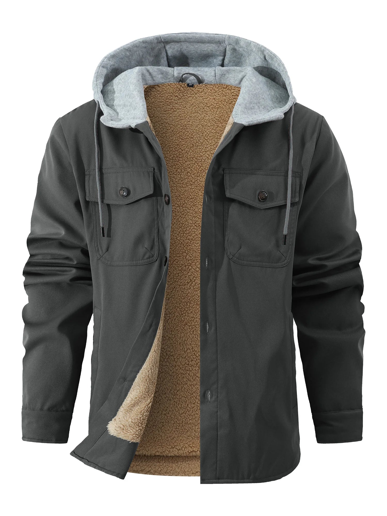 Fleece-Lined Hooded Jacket