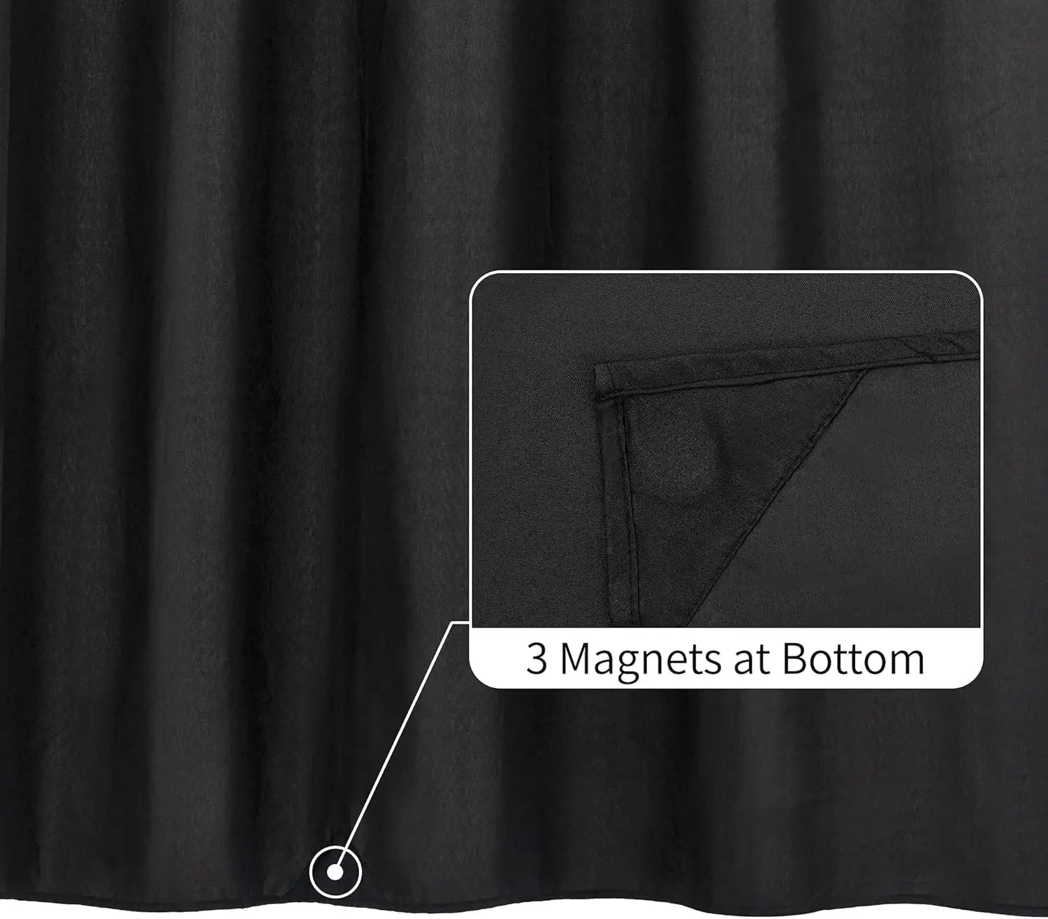 Waterproof Shower Curtain with Magnets