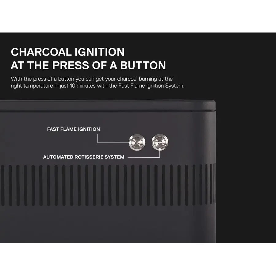 Blumenthal Fusion 29Inch Charcoal Grill w /Rotisserie