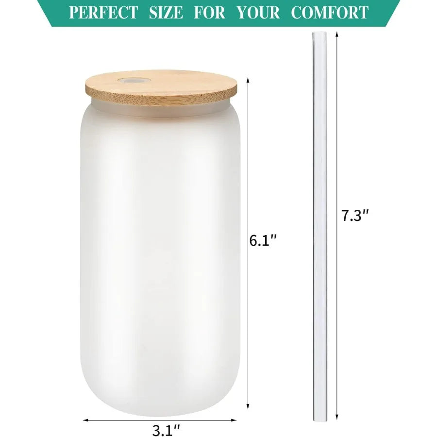 Travel Cups With Bamboo Lids & Straws