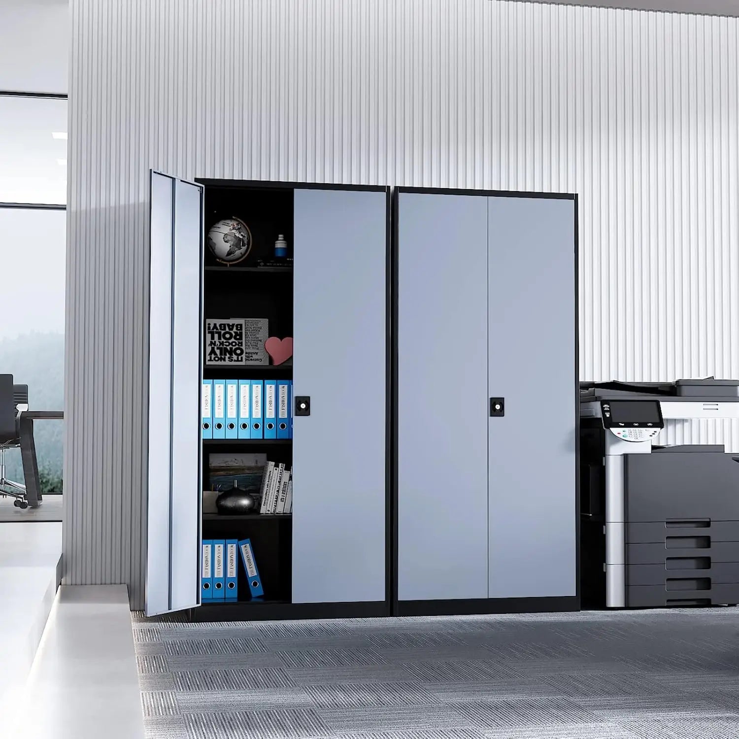Metal Garage Storage Cabinet, 71" Tall