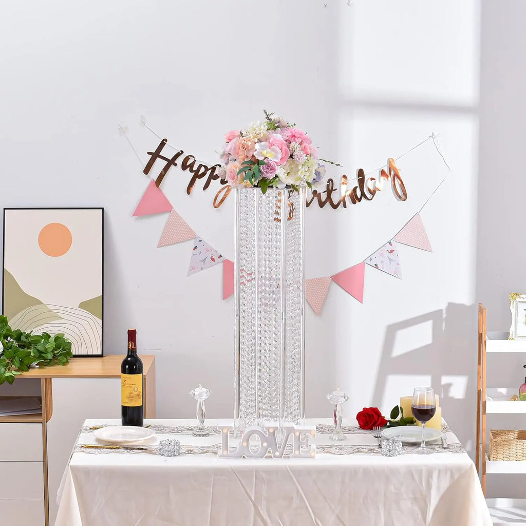 Flower Stand with Crystals Beads