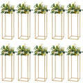 10 Pcs - Gold Flower Centerpiece Vase