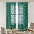 Vintage Lace Floral Chiffon Curtains