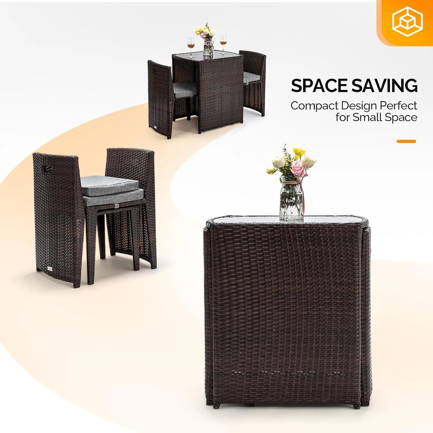 Romantic Three Piece Bistro Set