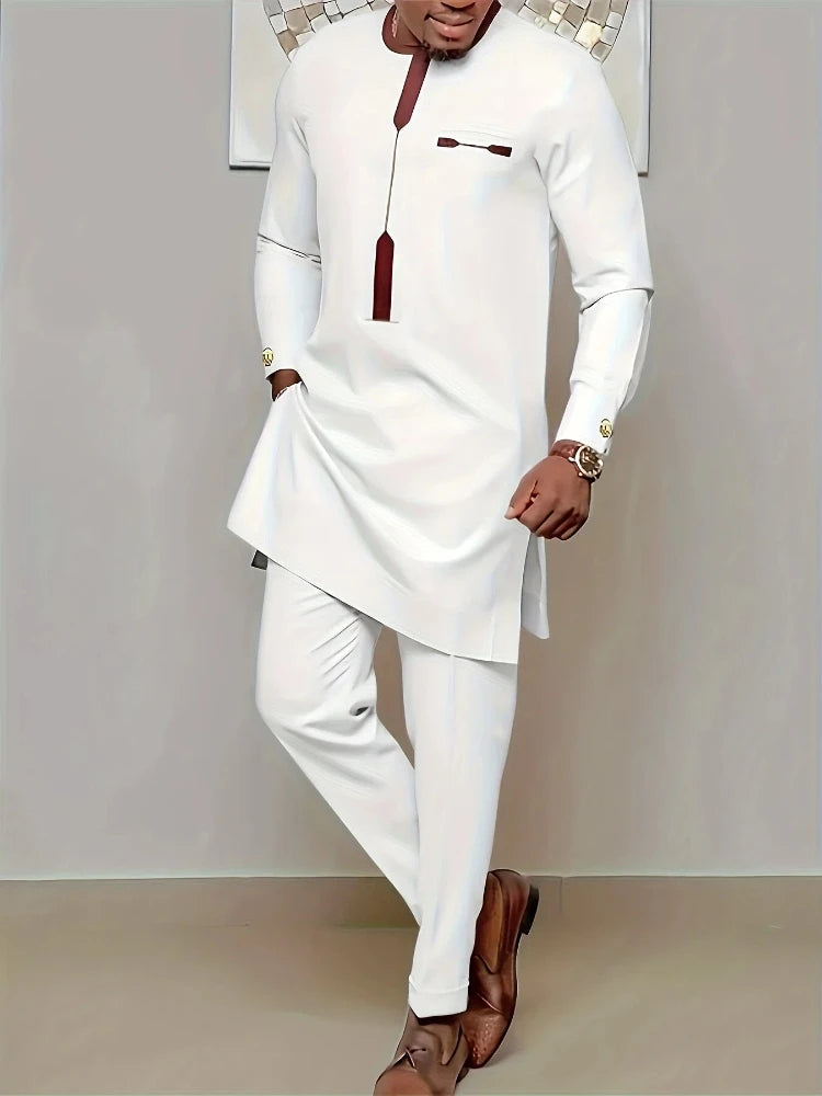 Men's Casual Long-Sleeved Two-Piece Set