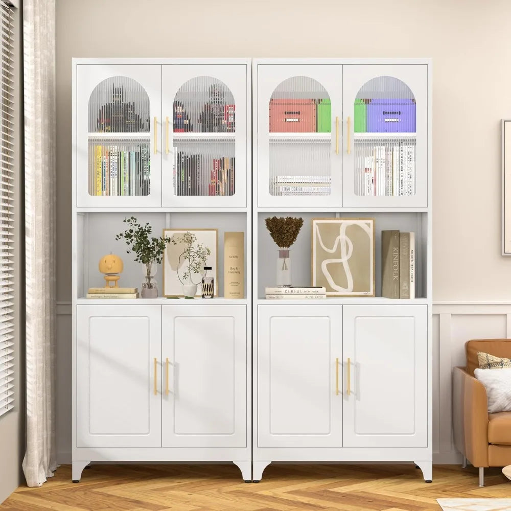 75" Tall  Cabinet with 4 Doors, Adjustable Shelves