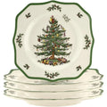 Christmas Tree Scalloped Dinner Plate Set of 4