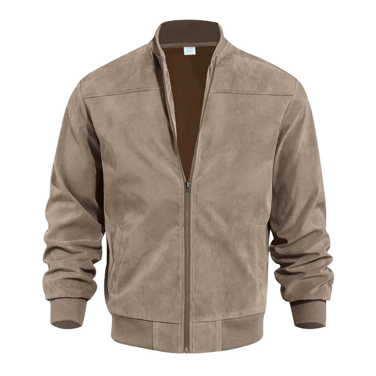 Retro Suede Bomber Jacket
