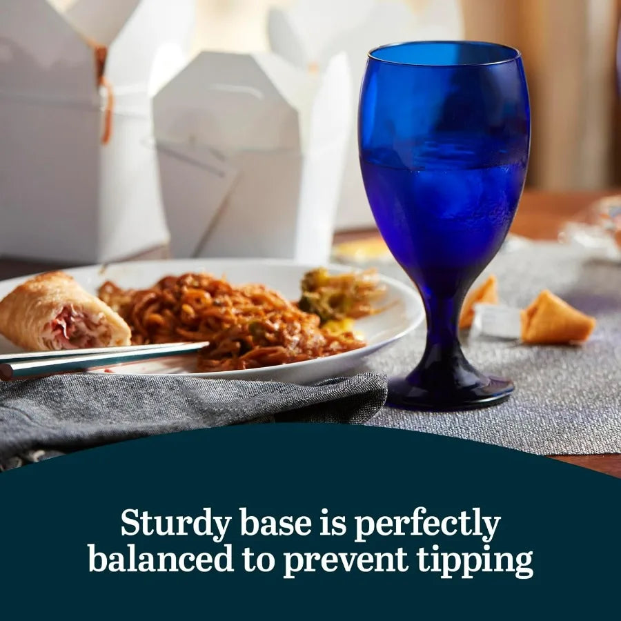 Elegant Cobalt Blue 12  Drinking Glasses for Everyday