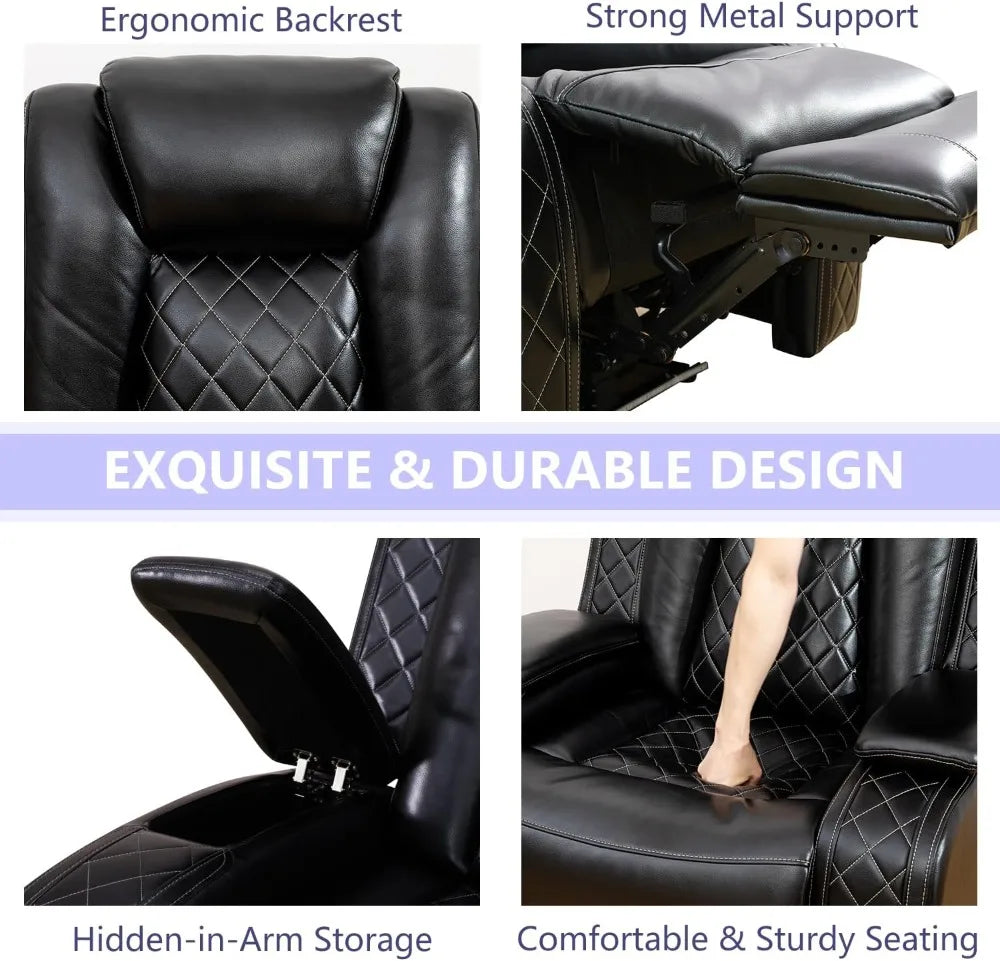 Modern L-Shaped Power Recliner Sofa Set