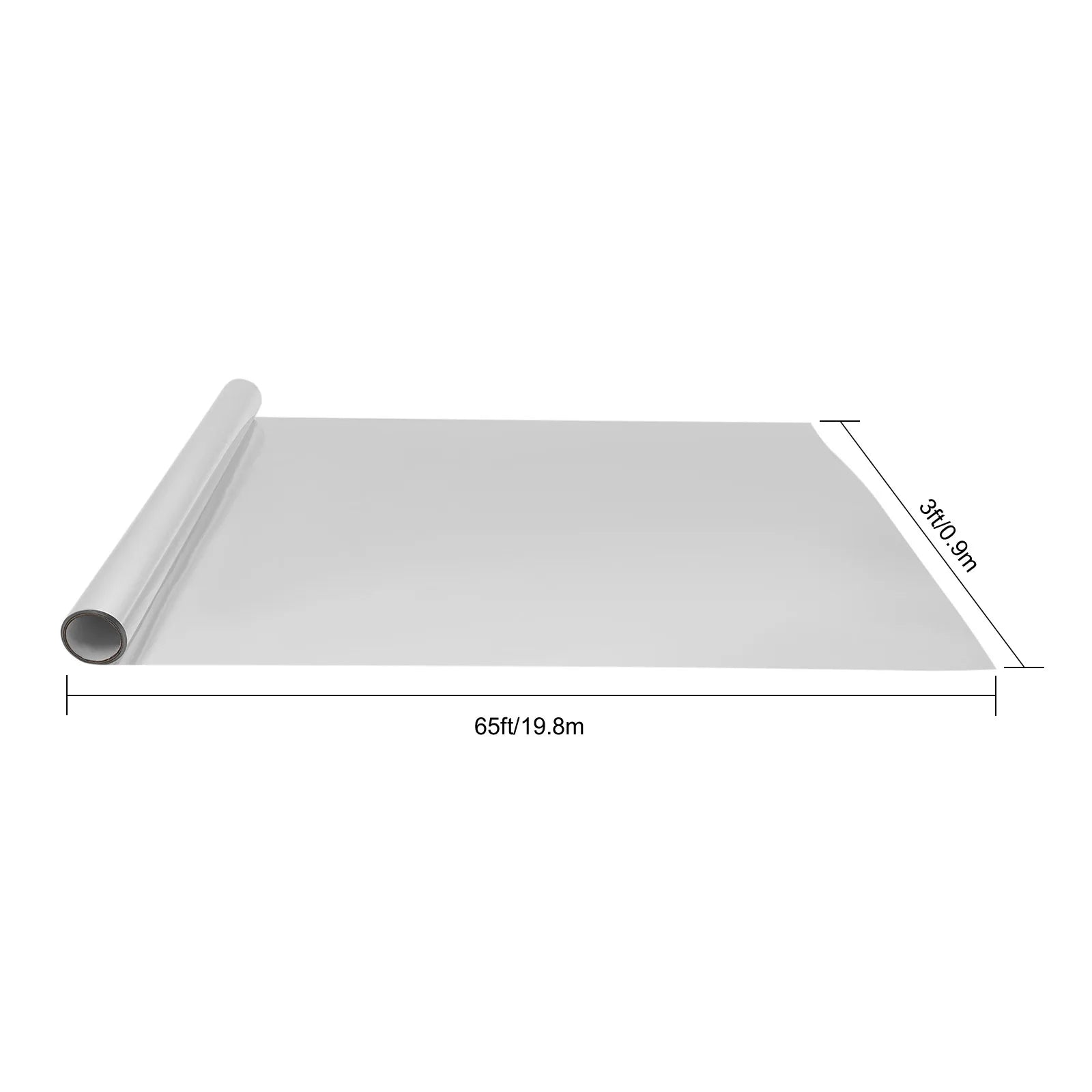 65FT x 3FT Silver Mirrored Floor Wedding Aisle Runner