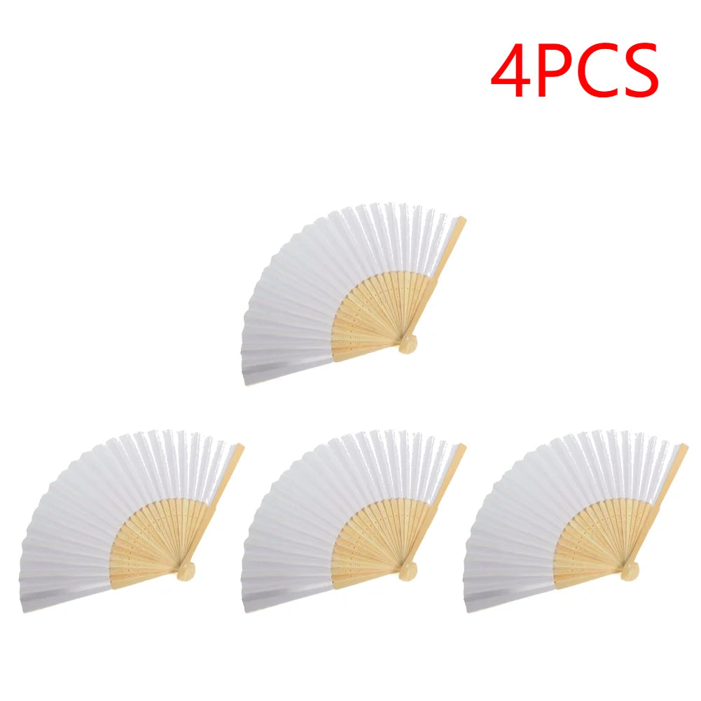 1-50PCS  Bamboo Folding Fan