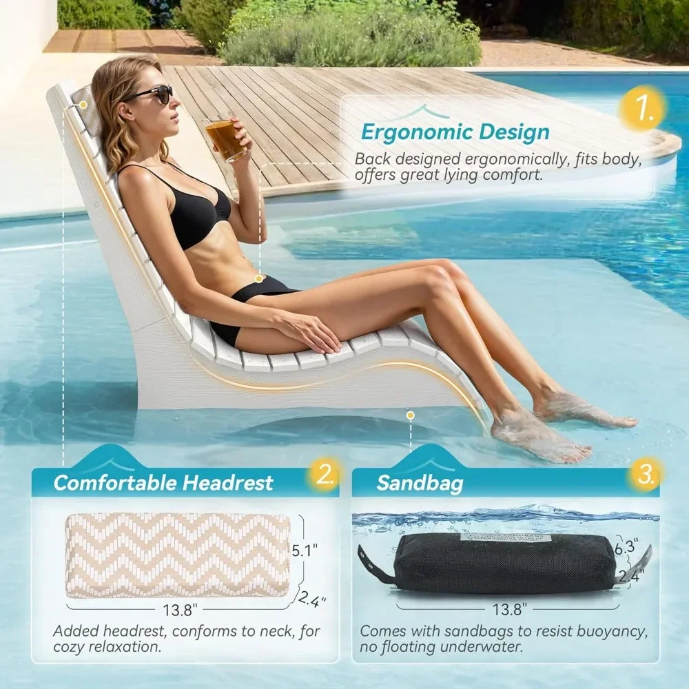 Pool Lounge Chairs Set of 2