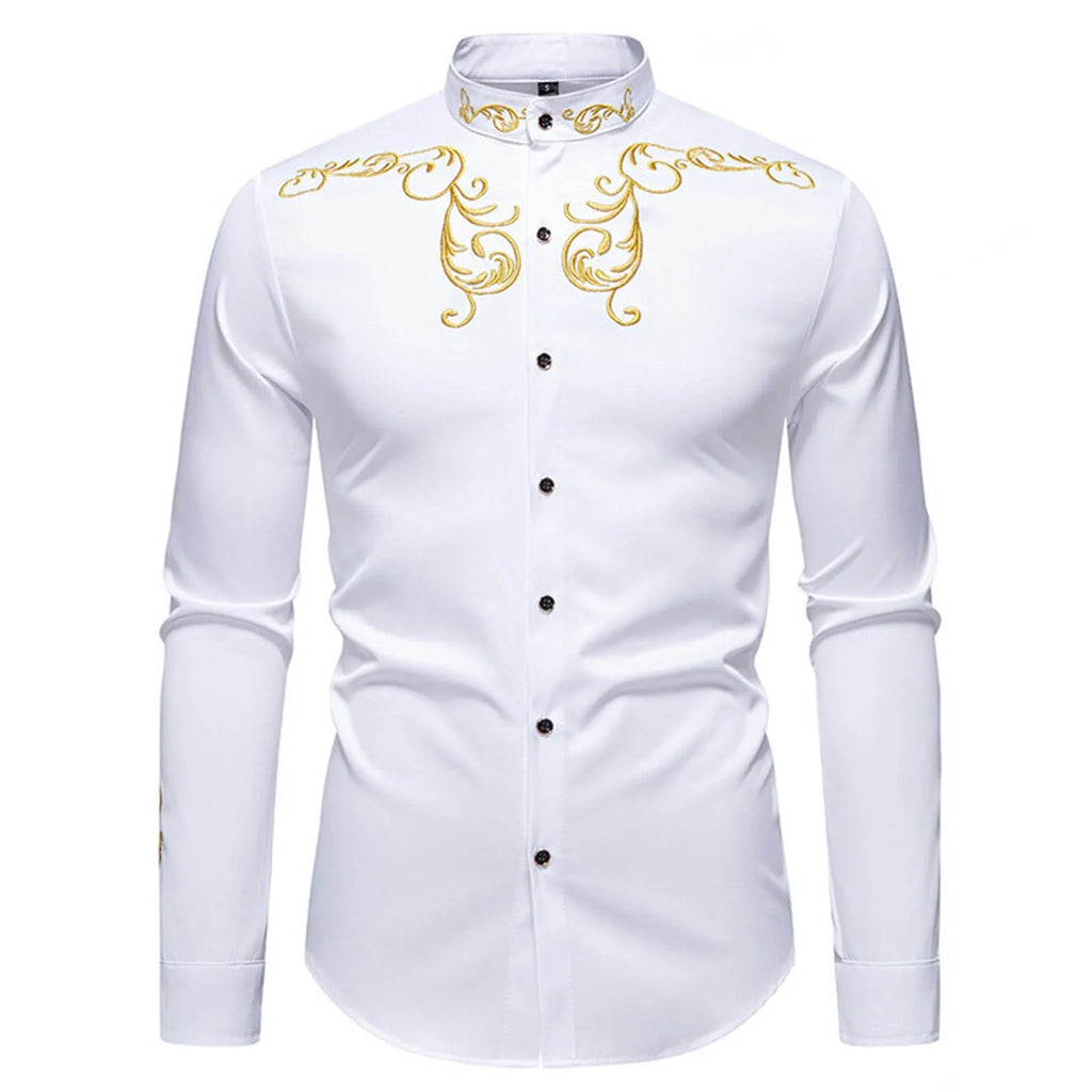 Men's Shirt Vintage Long Sleeve