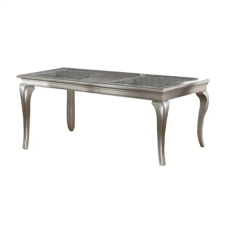 7pc Rect. Glass Dining Table Set