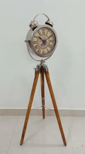 Wooden Tripod Floor Clock