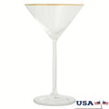 Elegant Martini Glass with Gold Rim