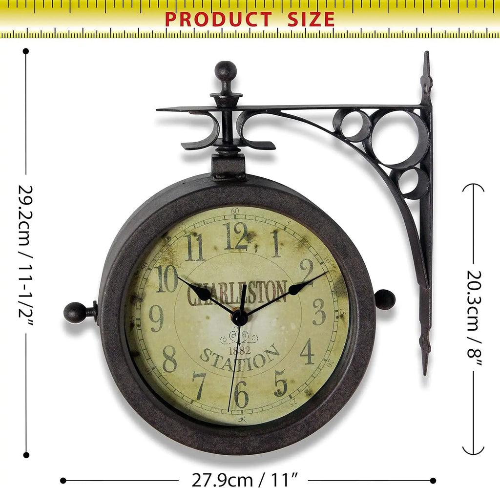Train Station Clock Thermometer