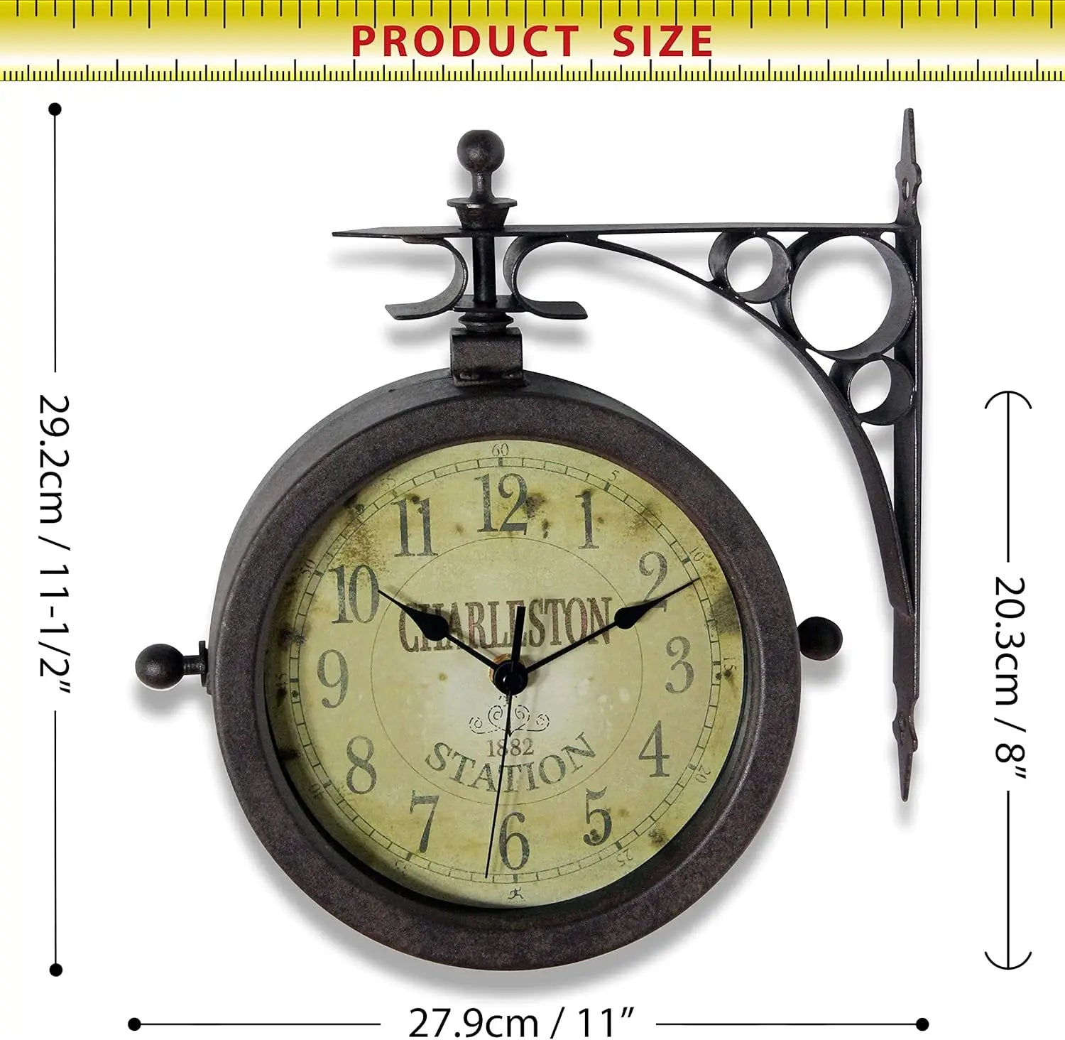 Train Station Clock Thermometer