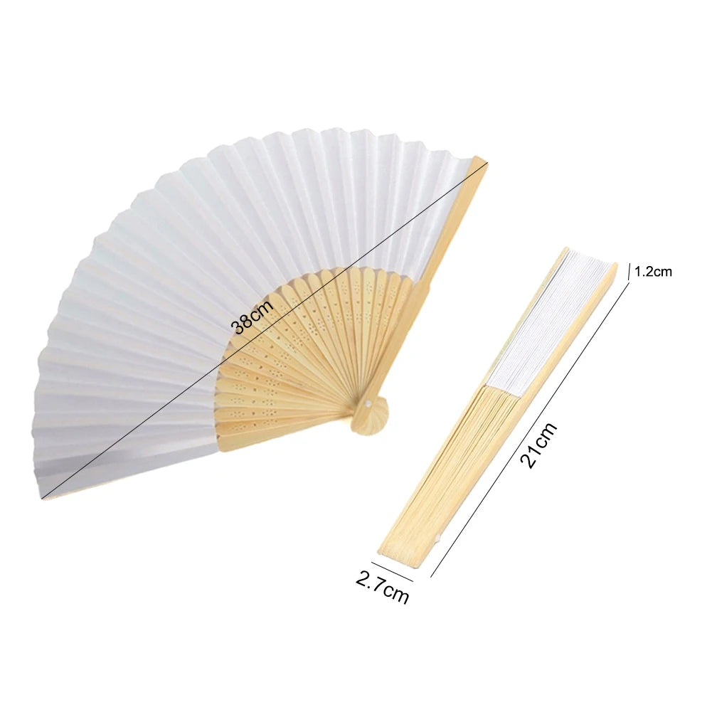 1-50PCS  Bamboo Folding Fan