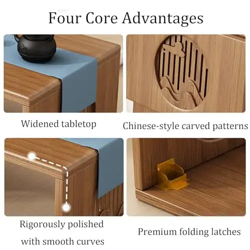 Portable Bamboo Tea Table