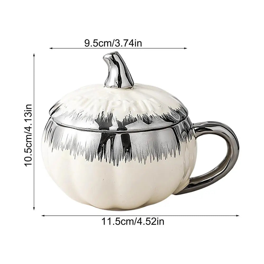 Creative Ceramic Cup With Spoon Soup Mug With Lid