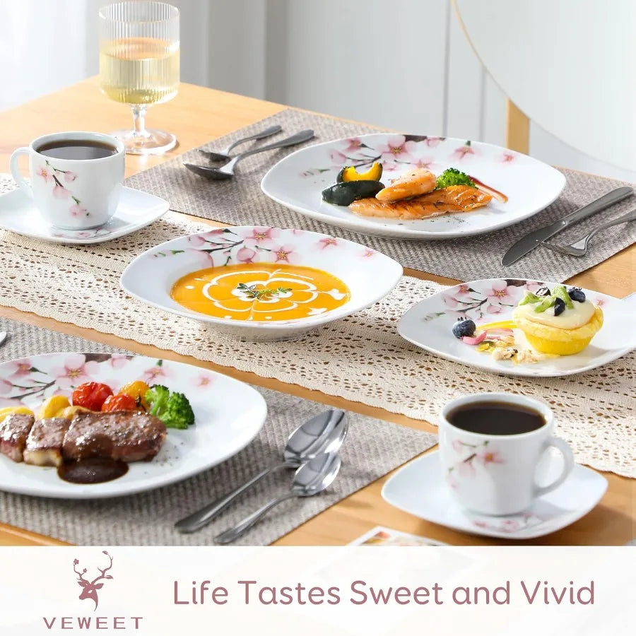 Porcelain Dinnerware for 6
