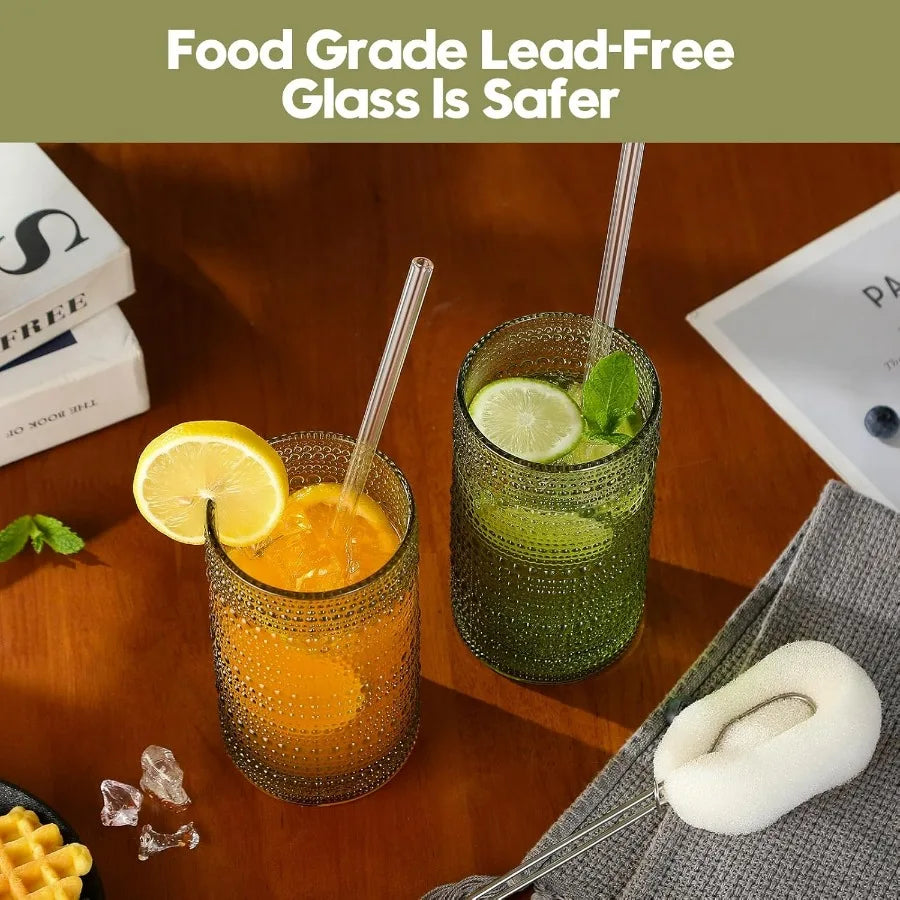 Embossed Green Tumblers for Water