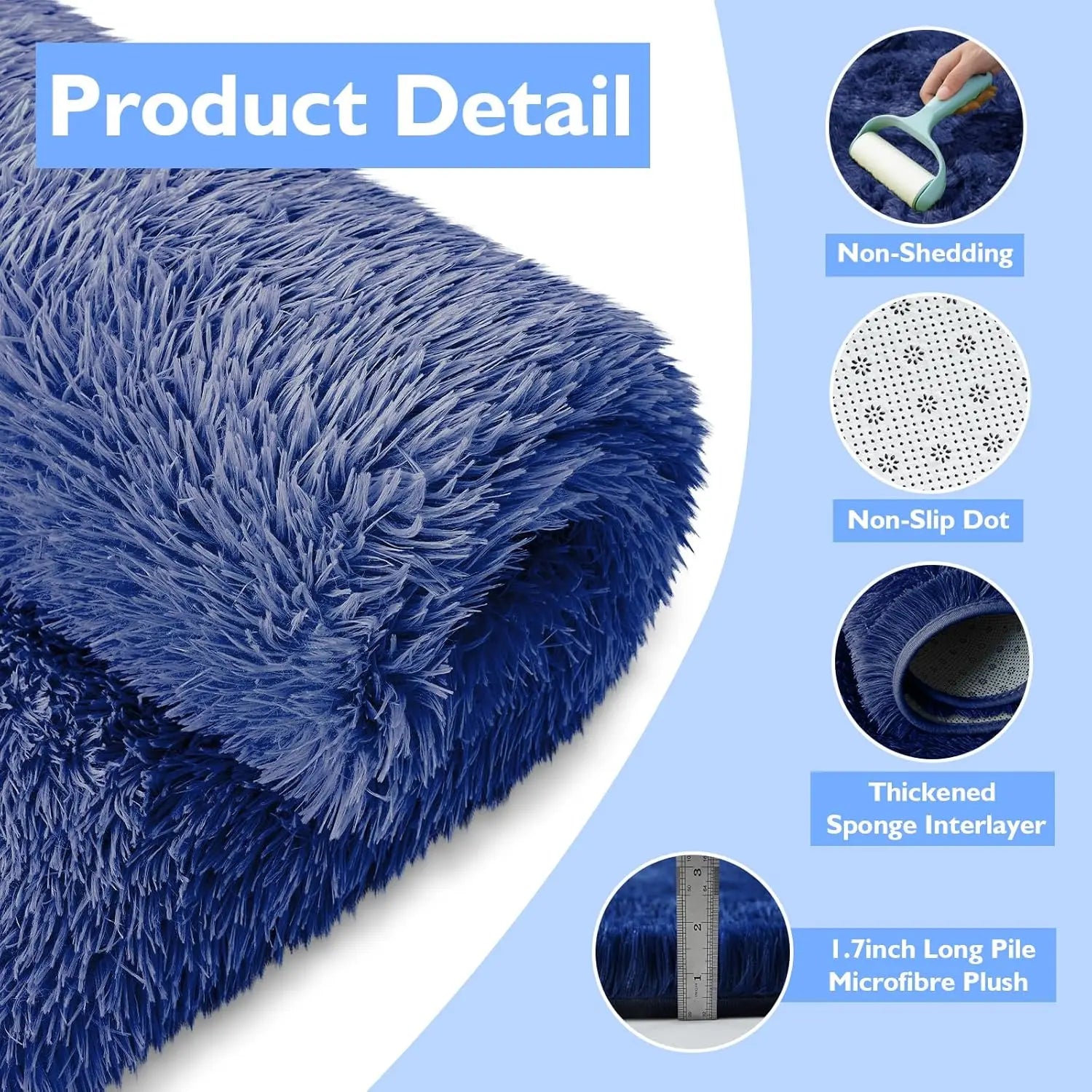 8x10 Fluffy Shag Area Rug