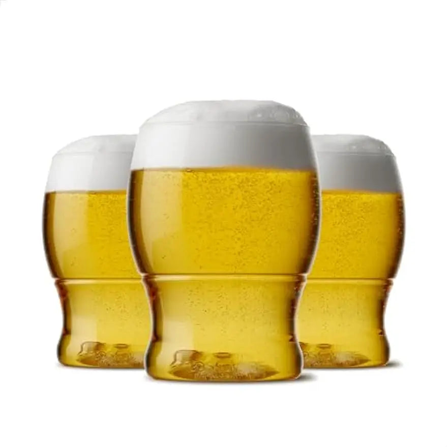 Premium Unbreakable Clear Plastic Beer Glasses Set of 48