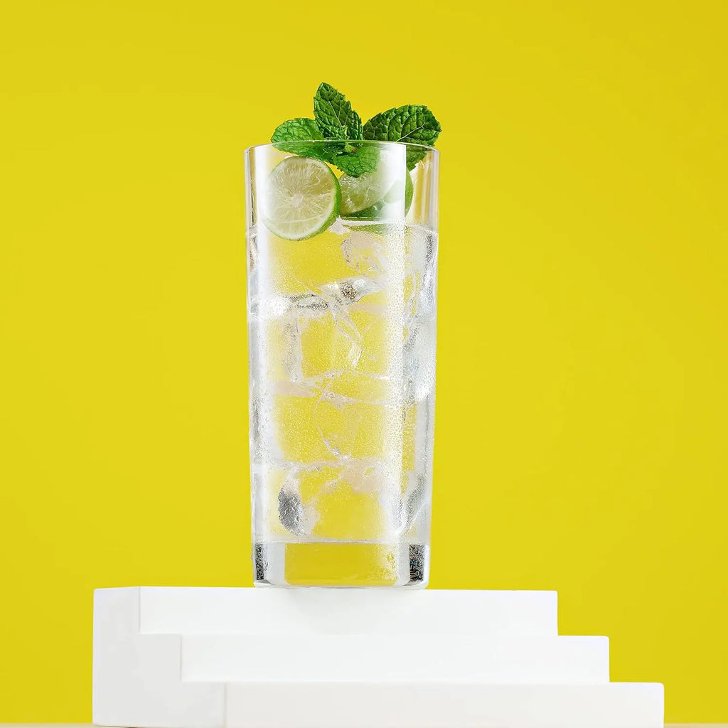 Tall Highball 14 oz Drinking Glasses, Set of 4