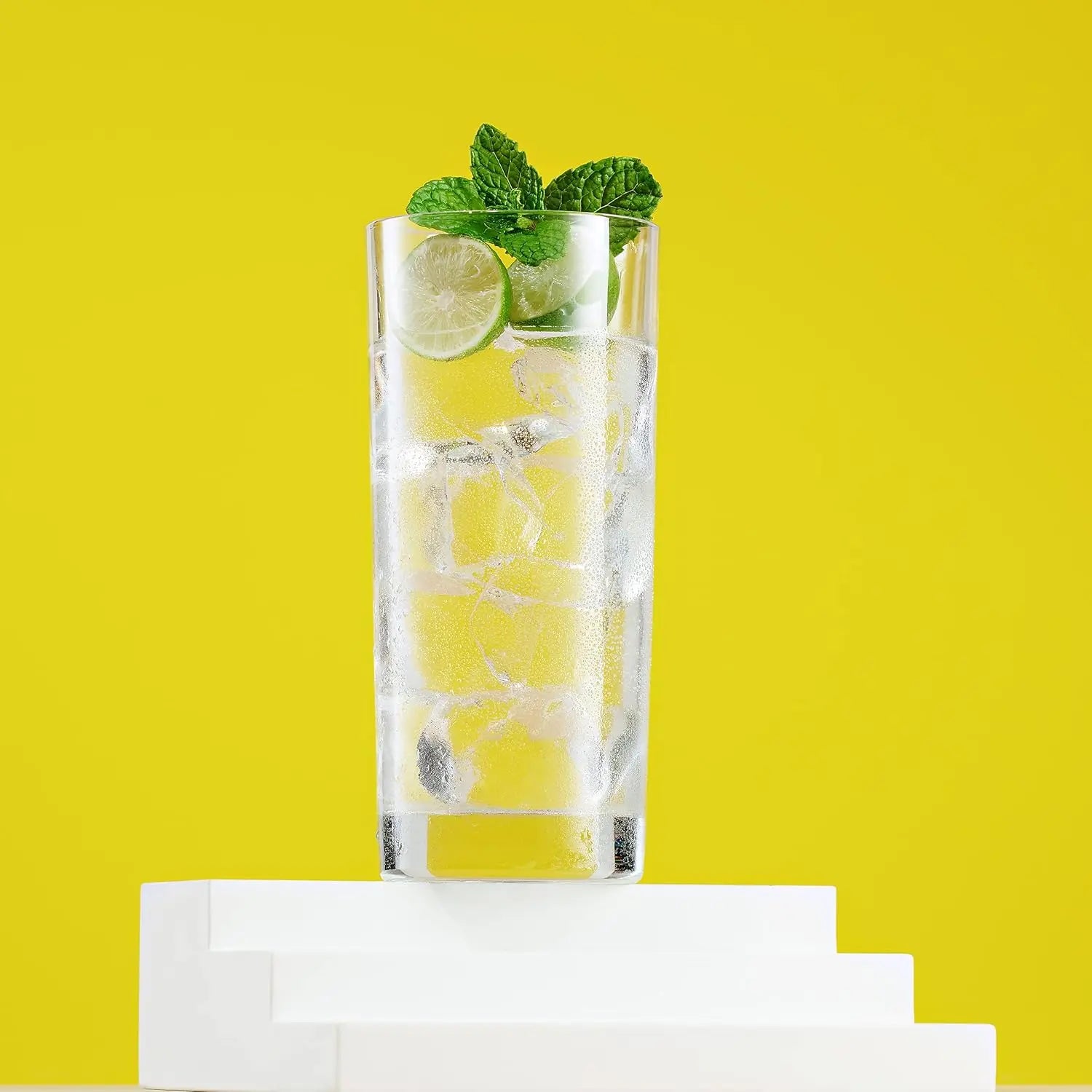 Tall Highball 14 oz Drinking Glasses, Set of 4