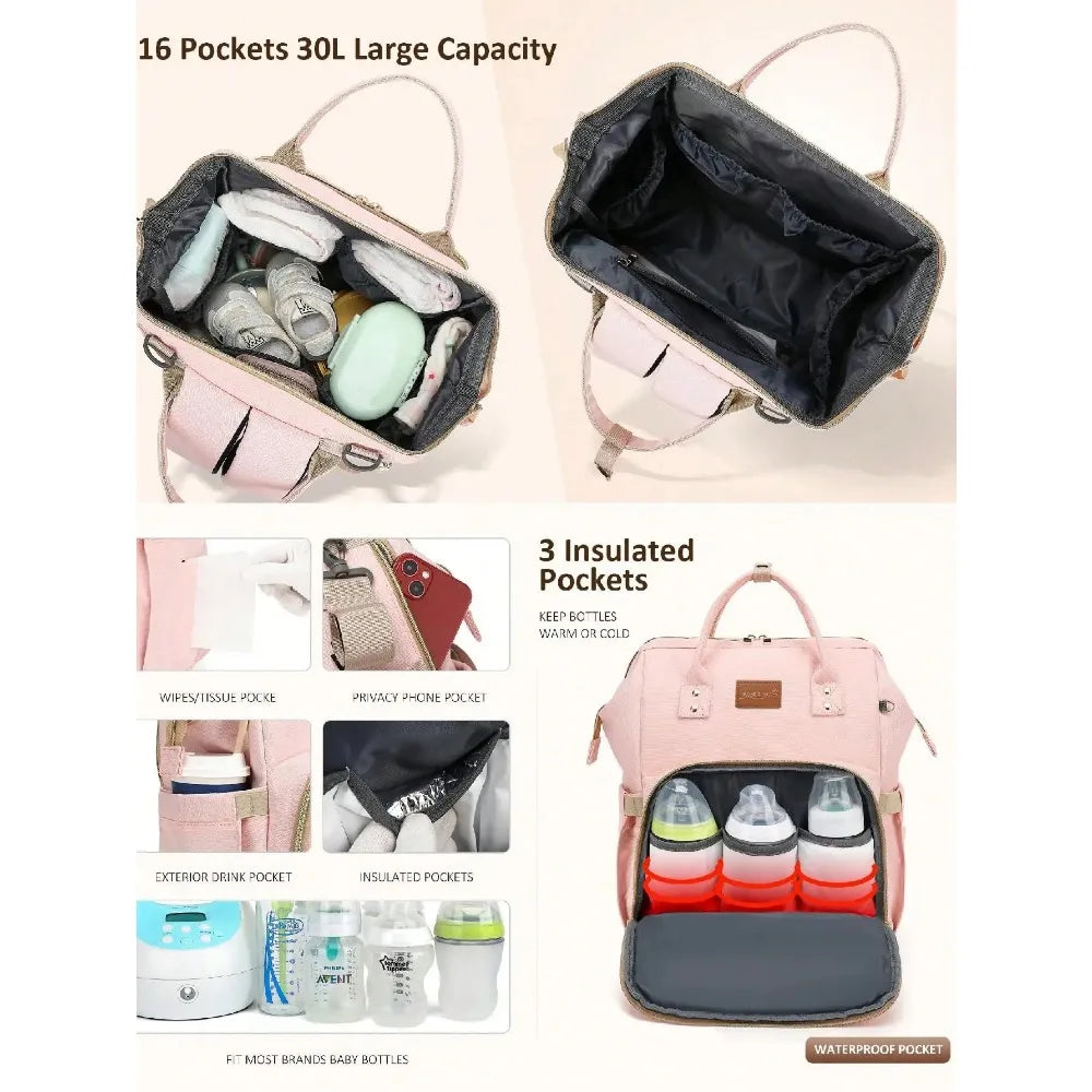 Diaper Bag Backpack With Changing Pad