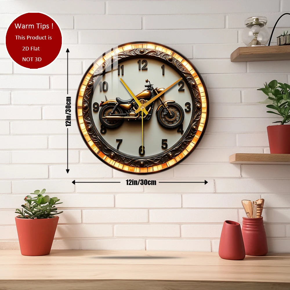 Tempered Glass Wall Clock Vintage
