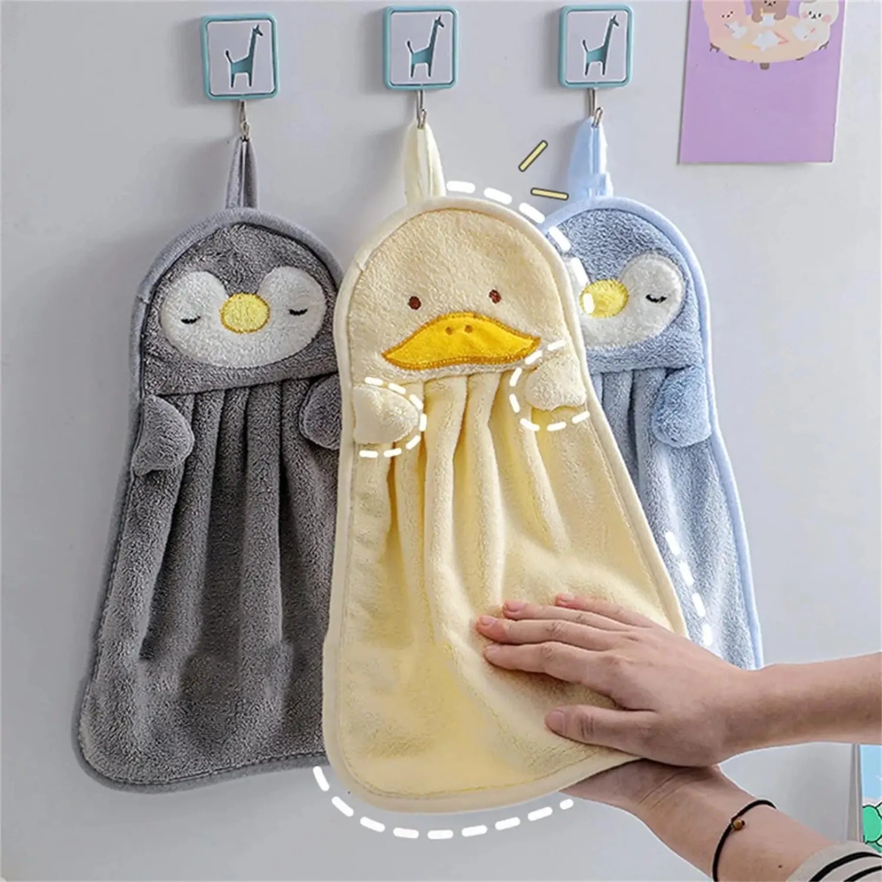 Cute Animal Kids Toddler Hand Towels