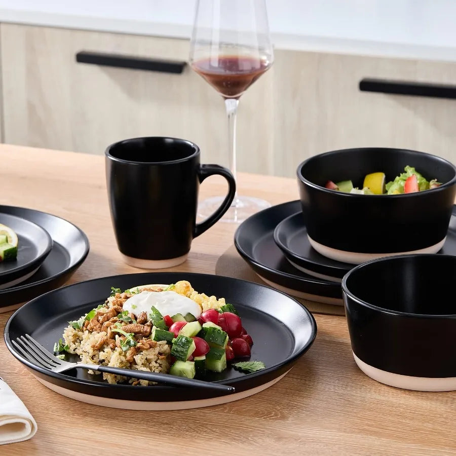 Modern Stoneware 16-piece   Dinnerware Set